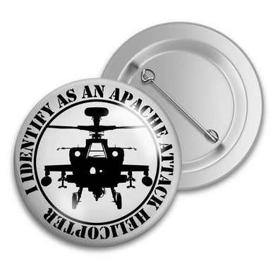 I IDENTIFY AS AN APACHE ATTACK HELICOPTER Tin Badge - Mach 5