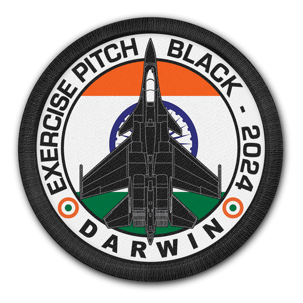 INDIAN AIR FORCE SU-30 FLANKER PITCH BLACK 2024 PATCH
