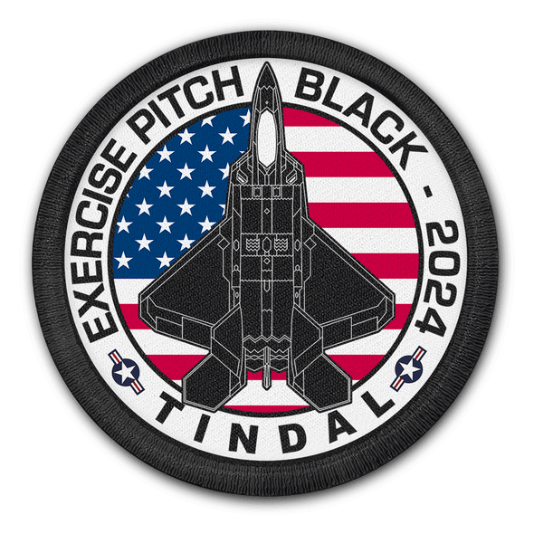 USAF F-22 RAPTOR PITCH BLACK 2024 PATCH