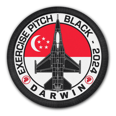 REPUBLIC OF SINGAPORE AIR FORCE F-16 PITCH BLACK 2024 PATCH