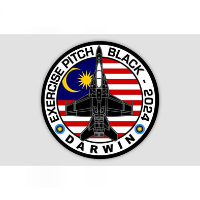 ROYAL MALAYSIAN AIR FORCE F/A-18 HORNET PITCH BLACK 2024 Sticker