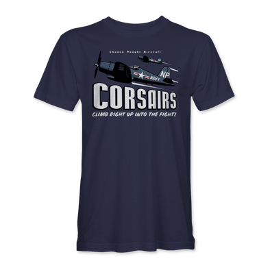 F4U CORSAIR 'CLIMB RIGHT UP INTO THE FIGHT!' T-Shirt - Mach 5