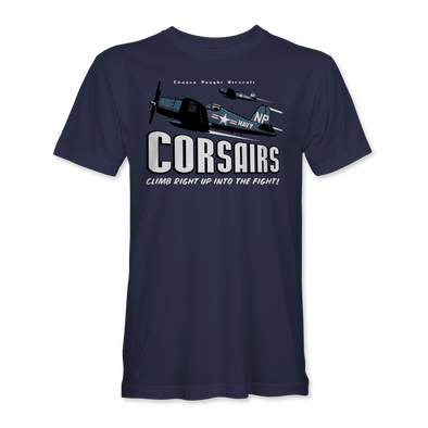 F4U CORSAIR 'CLIMB RIGHT UP INTO THE FIGHT!' T-Shirt - Mach 5