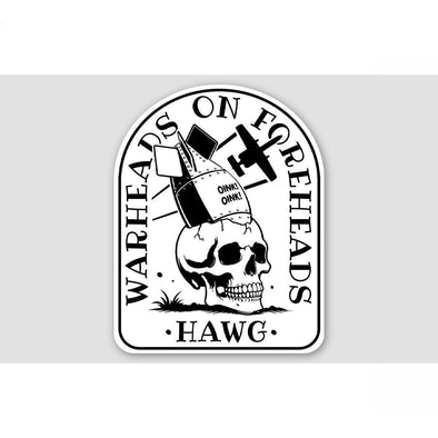 WARHEADS ON FOREHEADS A-10 WARTHOG Sticker