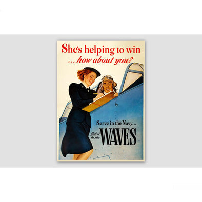 ENLIST IN THE WAVES Sticker