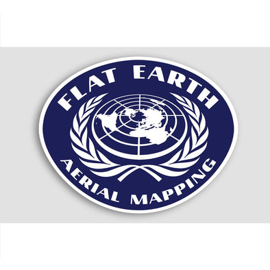 FLAT EARTH AERIAL MAPPING Sticker - Mach 5