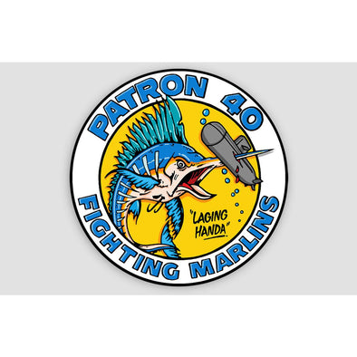 PATRON 40 'FIGHTING MARLINS' Sticker - Mach 5
