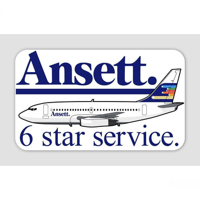 ANSETT 737 '6 STAR SERVICE' Sticker