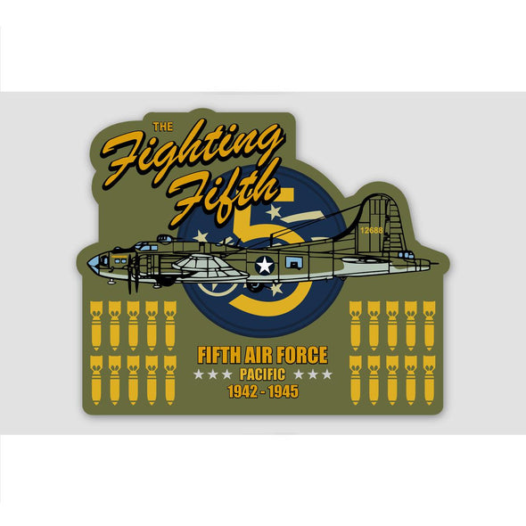 B-17 FLYING FORTRESS 'THE FIGHTING FIFTH' Sticker - Mach 5