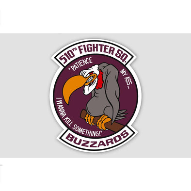 510TH FIGHTER SQUADRON 'BUZZARDS' Sticker - Mach 5