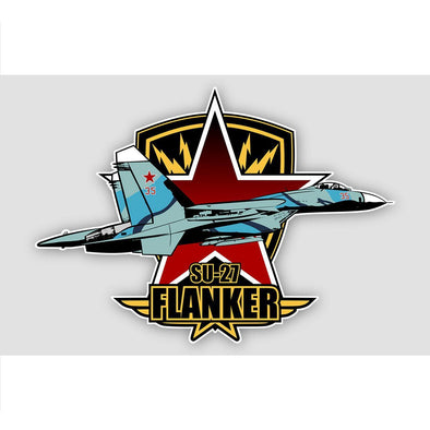 SU-27 FLANKER Sticker - Mach 5