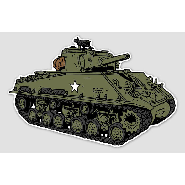 SHERMAN TANK Sticker - Mach 5