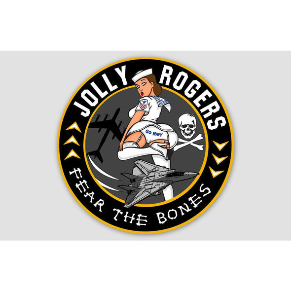 F-14 TOMCAT 'JOLLY ROGERS' Sticker - Mach 5