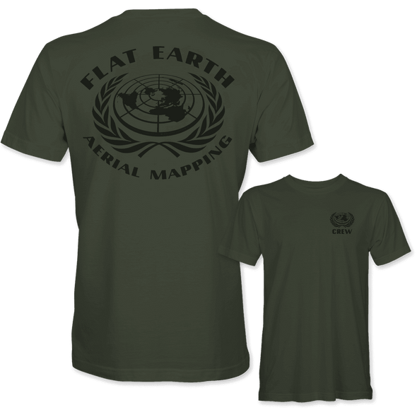 FLAT EARTH AERIAL MAPPING CREW T-Shirt - Mach 5