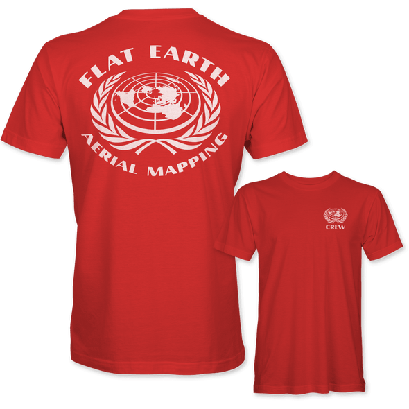 FLAT EARTH AERIAL MAPPING CREW T-Shirt - Mach 5