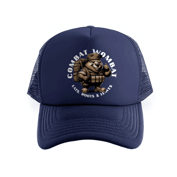 COMBAT WOMBAT 'EATS, ROOTS & LEAVES' Trucker Cap