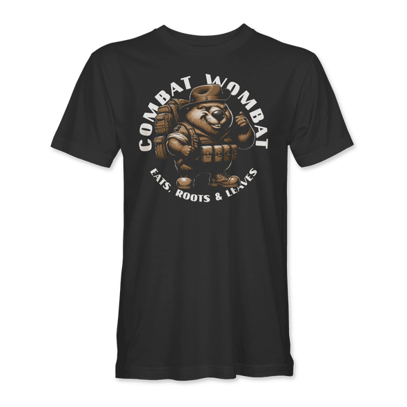 COMBAT WOMBAT 'EATS, ROOTS & LEAVES' T-Shirt (Copy)