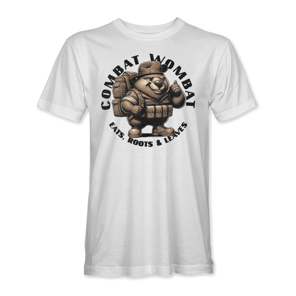 COMBAT WOMBAT 'EATS, ROOTS & LEAVES' T-Shirt (Copy)