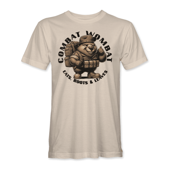 COMBAT WOMBAT 'EATS, ROOTS & LEAVES' T-Shirt (Copy)