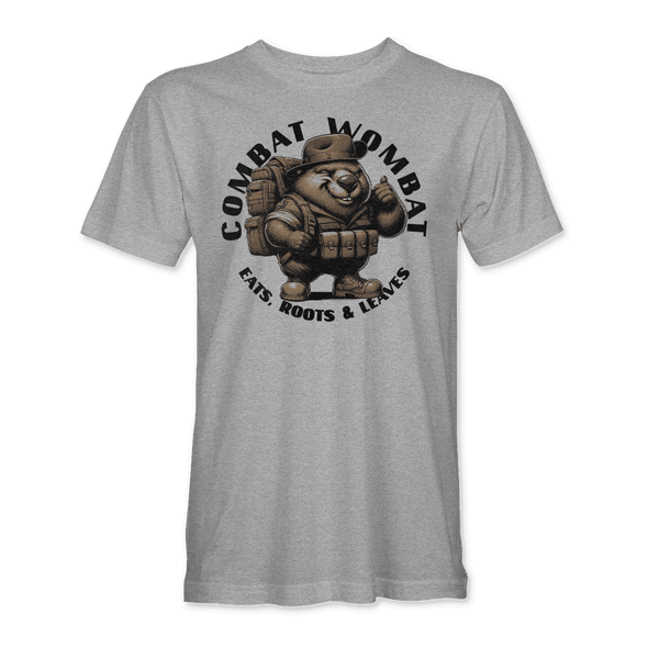 COMBAT WOMBAT 'EATS, ROOTS & LEAVES' T-Shirt (Copy)