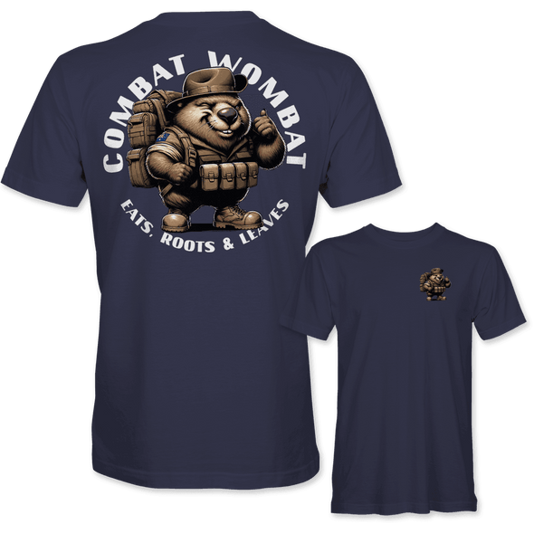 COMBAT WOMBAT 'EATS, ROOTS & LEAVES' T-Shirt