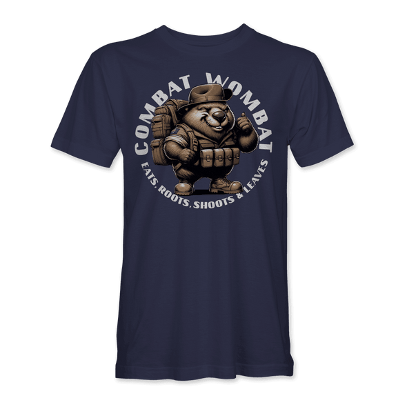 COMBAT WOMBAT 'EATS, ROOTS, SHOOTS & LEAVES' T-Shirt
