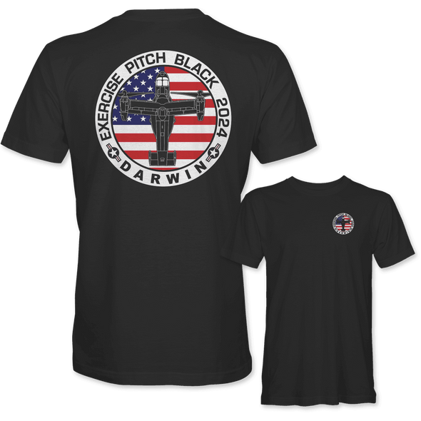 USMC MV-22 OSPREY PITCH BLACK 2024 T-Shirt