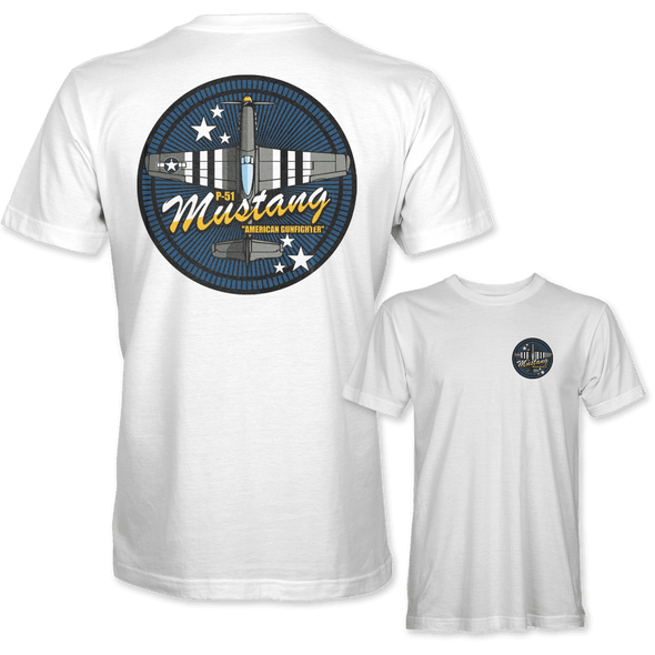 P-51 MUSTANG 'AMERICAN GUNFIGHTER' T-Shirt - Mach 5