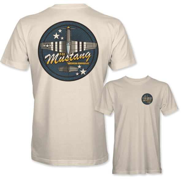 P-51 MUSTANG 'AMERICAN GUNFIGHTER' T-Shirt - Mach 5