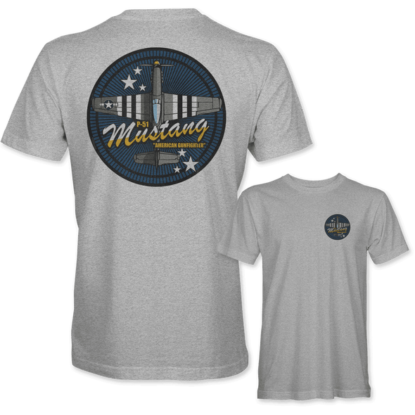 P-51 MUSTANG 'AMERICAN GUNFIGHTER' T-Shirt - Mach 5