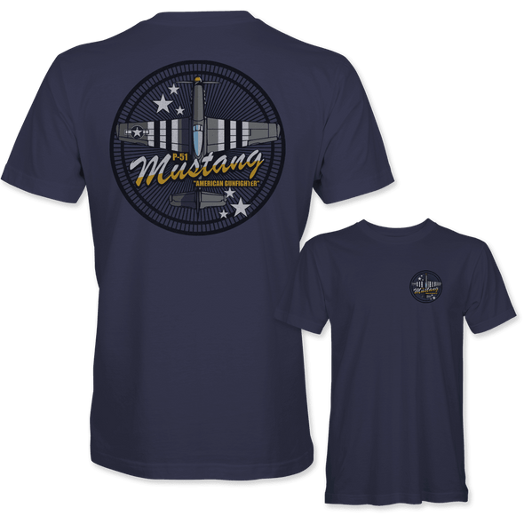 P-51 MUSTANG 'AMERICAN GUNFIGHTER' T-Shirt - Mach 5