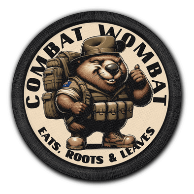 COMBAT WOMBAT 'EATS, ROOTS & LEAVES' PATCH