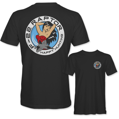 F-22 'HAPPY HUNTING' T-Shirt - Mach 5