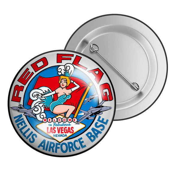 OPERATION RED FLAG 'NELLIS AIRFORCE BASE' Tin Badge - Mach 5
