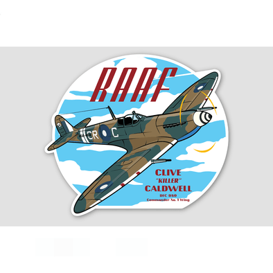 CLIVE CALDWELL SPITFIRE Sticker