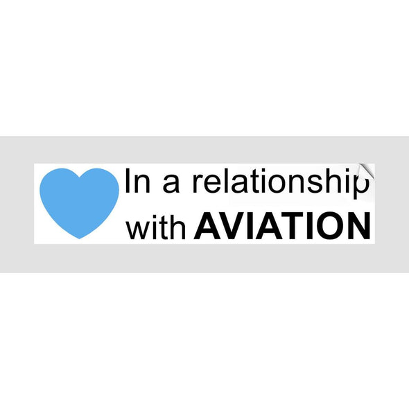IN A RELATIONSHIP WITH AVIATION Sticker - Mach 5