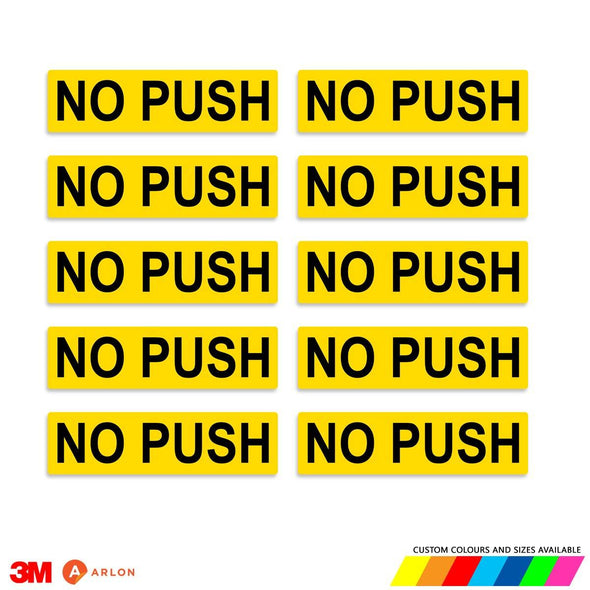 NO PUSH Decal (10 PACK) - Mach 5