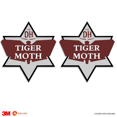 de Havilland TIGERMOTH LOGO TAIL & FUSELAGE Decal (PAIR) - Mach 5