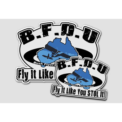 BUSH FLYERS DOWN UNDER (BFDU) Sticker Pair - Mach 5