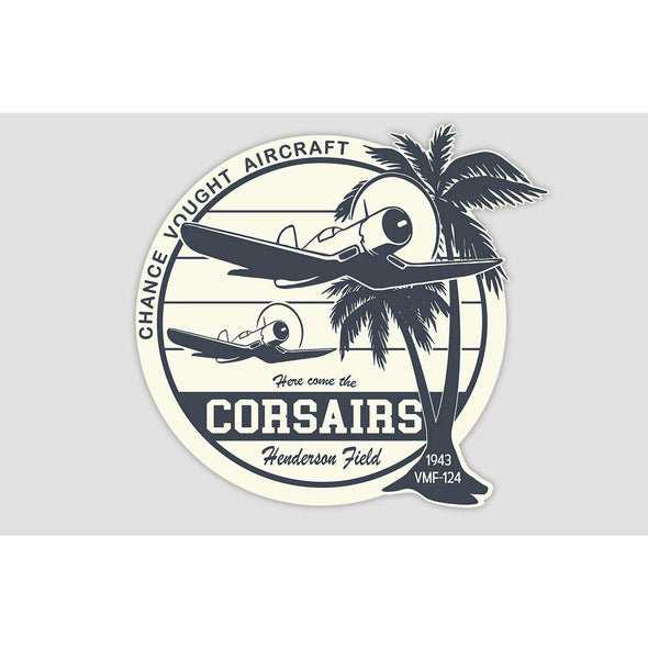 F-4U CORSAIR 'HERE COME THE CORSAIRS' Sticker - Mach 5