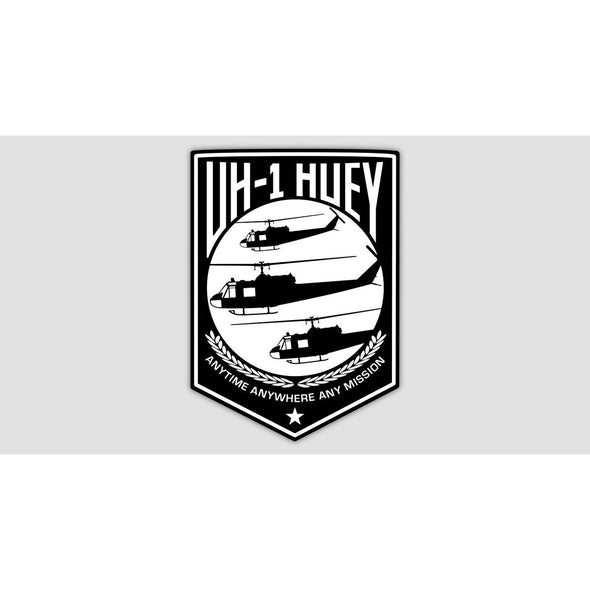 UH-1 HUEY 'ANYTIME ANYWHERE ANY MISSION' Sticker - Mach 5