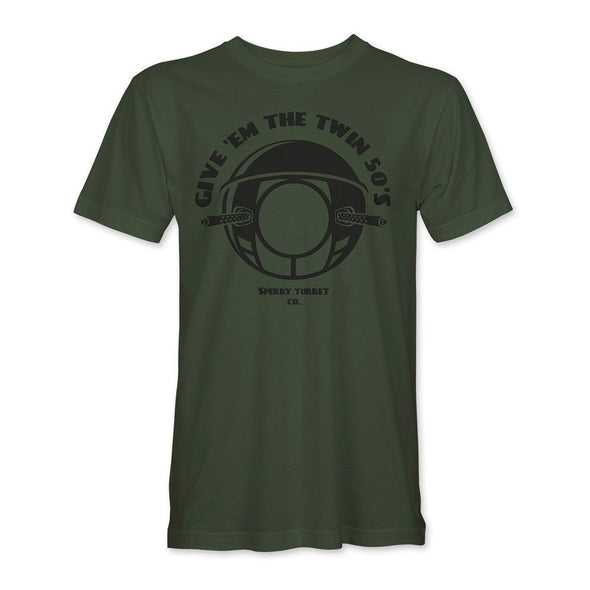 SPERRY BALL TURRET 'GIVE EM THE TWIN 50'S' T-Shirt - Mach 5