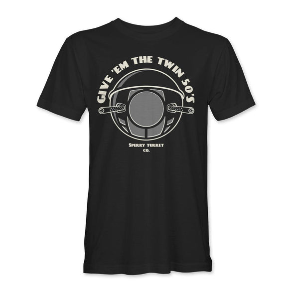 SPERRY BALL TURRET 'GIVE EM THE TWIN 50'S' T-Shirt - Mach 5