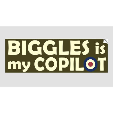BIGGLES IS MY CO-PILOT Sticker - Mach 5