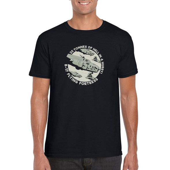 B-17 FLYING FORTRESS '25 TONNES OF HELL IN A HURRY!' T-Shirt - Mach 5