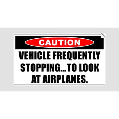 CAUTION VEHICLE FREQUENTLY STOPPING Sticker - Mach 5
