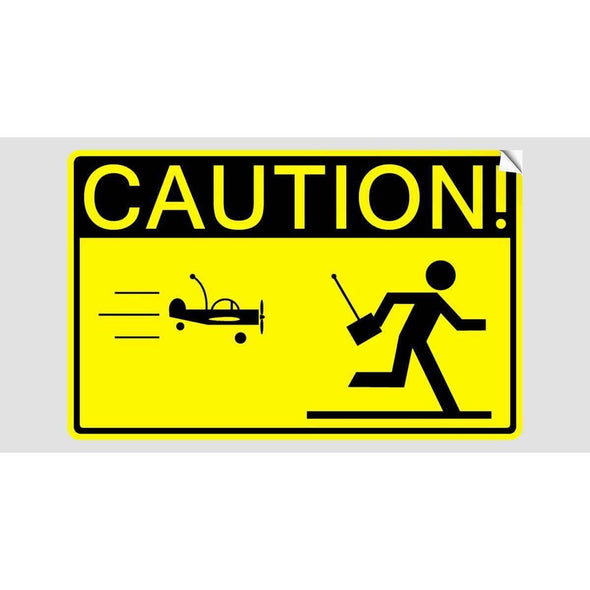 CAUTION! AEROMODELLER Sticker - Mach 5