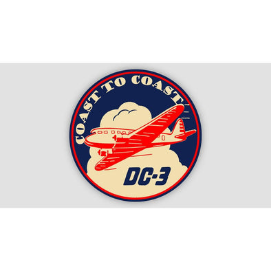 DC-3 'COAST TO COAST' Sticker - Mach 5