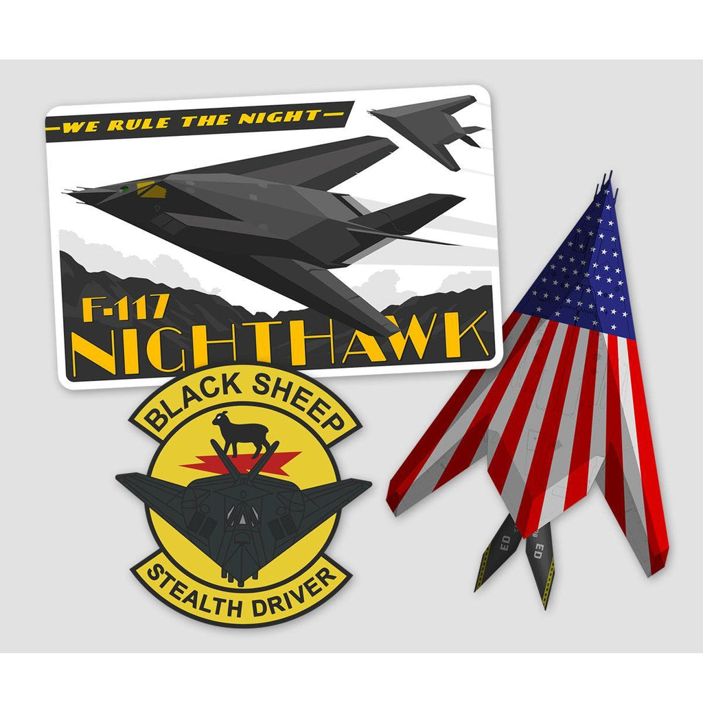 F-117 NIGHTHAWK Sticker Pack – Mach 5