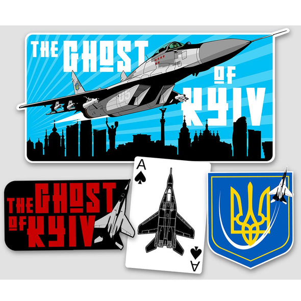 THE GHOST OF KYIV MIG-29 Sticker Pack - Mach 5